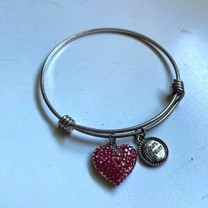 Sparkle heart bangle